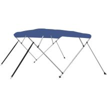 Design In - Store Banne Store Extérieur Auvent Bimini À 4 Arceaux Bleu 243x210x137 Cm Cfw69830