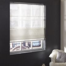 Store bateau tamisant lurex elfi - Blanc - L150 x H250cm