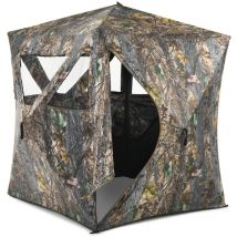 Store de Chasse Portable pour 3 Personnes Tente de Chasse Instantanée Escamotable avec Piquets et Attaches de Sol Fenêtres en Maille Maison Chic