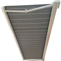 Ici Store - store banne coffre integral motorise ral blanc 5,5 x 3 toile dickson naples