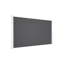 Store de terrasse lateral retractable structure grise 2,5 x 1,6 toile dickson ardoise