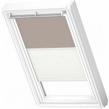 Velux - Original Store Duo Occultant et Tamisant (dfd), Cadre Blanc, C04 Taupe Clair
