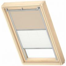Velux - Original Store Duo Occultant et Tamisant (dfd), Cadre Argenté, C04 Capuccino