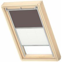 VELUX Original Store Duo Occultant et Tamisant (DFD), Cadre Argenté, SK06 Taupe