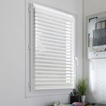 Madecostore - Store enrouleur jour nuit duo voile sans percer - Noir - L124 x H190cm