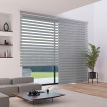 Madecostore - Store enrouleur jour nuit abeille avec coffre - gamme Must - Abeille grijs - L153 x H250cm