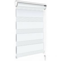 Store enrouleur jour nuit double 100x150cm Blanc