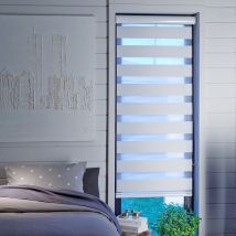 Store enrouleur jour nuit avec coffre - Blanc - L63 x H220cm