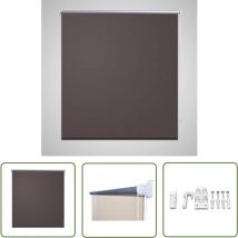 Store enrouleur occultant 140 x 175 cm marron - Store Occultant - Rideau Obscurcissant - Store Enrouleur - Isolation Thermique - Store Pour Chambre