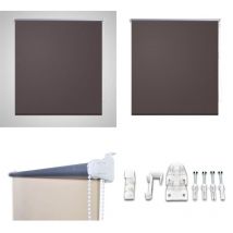 Store enrouleur occultant 140 x 175 cm marron - Store Occultant - Rideau Obscurcissant - Store Enrouleur - Isolation Thermique - Store Pour Chambre