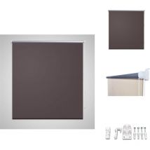 Store enrouleur occultant 140 x 175 cm marron - Store Occultant - Rideau Obscurcissant - Store Enrouleur - Isolation Thermique - Store Pour Chambre