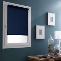 Store enrouleur occultant sans percer - Bleu - L41 x H170cm
