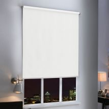 Madecostore - Store enrouleur occultant E-roll motorisé - Blanc - L84 x H250cm