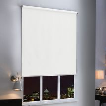 Madecostore - Store enrouleur occultant E-roll motorisé - Blanc - L124 x H250cm