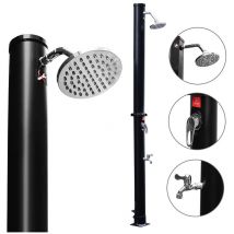 Wolketon - swanew Douche solaire Température de l'Eau Agréable avec Pommeau de Douche Rotatif 20L Sans couvercle de protection Noir