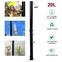 Wolketon - swanew Douche solaire Pommeau de Douche rond Température de l'Eau Agréable 20L Avec couvercle de protection Noir