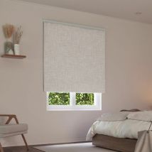 Madeco - Store enrouleur occultant ancona effet tweed h190cm - Beige - L124 x H190cm