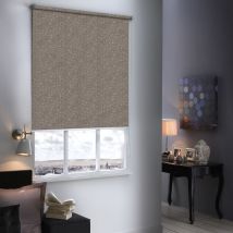 Store enrouleur occultant à paillettes - gamme Must - Blanc - L154 x H190cm