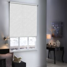 Madecostore - Store enrouleur occultant à paillettes - gamme Must - Blanc - L184 x H190cm