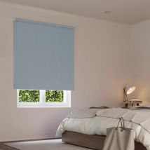 Madecostore - Store enrouleur occultant tissu double face - Bleu - L184 x H190cm