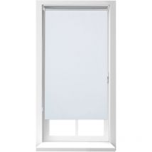 Store enrouleur sans perçage, à clipser, chaînette latérale, 80x220 cm, largeur du tissu 76 cm, blanc - Relaxdays