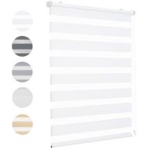 Store enrouleur sans percage jour nuit, Weiß 85x210cm