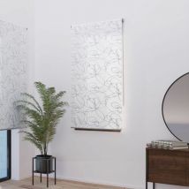 Store enrouleur tamisant motif zigzag - gamme Must - Blanc - L64 x H190cm