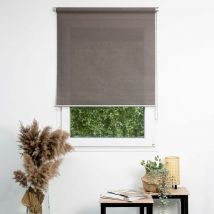 Madecostore - Store enrouleur tamisant chiné Prestige - Marron - L180 x H190cm