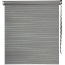 Store Enrouleur Tamisant à Fines Rayures Noir 45x190