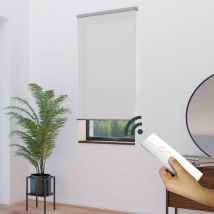 Madecostore - Store enrouleur tamisant thermique E-roll motorisé - Beige - L124 x H250cm