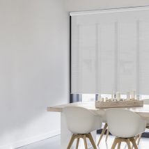 Madecostore - Store enrouleur voile texturé lurex - gamme Must - Blanc - L154 x H250cm
