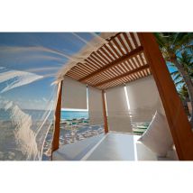 Store Enrouleur Extérieur Microperforé 140x230 cm Taupe dickson Sunworker M719 - Armature Anthracite