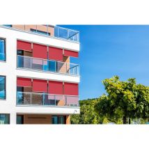 Ici Store - Store Extérieur Vertical 180x230 cm Dickson Rouge orc 3914 - Armature anthracite