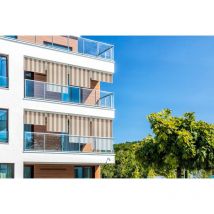 Ici Store - Store Extérieur Vertical 180x230 cm Dickson Crème Bruyère orc 8921 - Armature anthracite