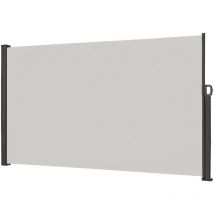 Store Latéral 180 x 300cm Brise-vue extensible - Opaque - Protection uv - Store latéral avec poignée, gris clair Naizy
