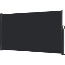 Store Latéral 200 X 300cm Brise-vue Extensible - Protection Uv - Store Latéral Avec Poignée Opaque, Gris Foncé Naizy