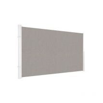 Store de terrasse lateral retractable structure grise 3,5 x 1,6 toile dickson gris