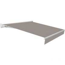 Store Motorisé 4x3 Gris – Acrylique UV – Semi-coffre – Télécommande