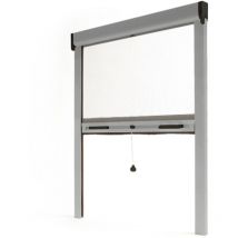 Store Moustiquaire Recoupable Alu luxe - L150 x H160 cm - Gris 7038