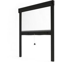 Store Moustiquaire Recoupable Alu luxe - L150 x H220 cm - Noir 9011