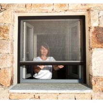 Store Moustiquaire Recoupable Alu luxe - L125 x H220 cm - Noir 9011