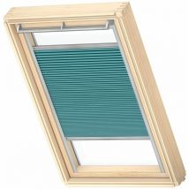 Store plissé occultant et isolant (fhc) original, cadre argenté, MK06, Bleu Pétrole - Velux