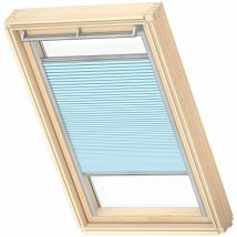 VELUX store plissé occultant et isolant (FHC) original, cadre argenté, U04, Bleu Clair