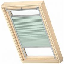 Velux - store plissé occultant et isolant (fhc) original, cadre argenté, CK04, Vert De Gris