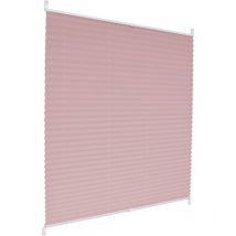 Store Plissé Klemmfix 90 x 200 cm, Rose, sans Perçage, Montage sur Le Cadre de Fenêtres/Portes, Translucide Opaque, Protection Contre Le Soleil,
