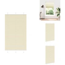 Store plissé crème 115x200cm largeur du tissu 114,4cm polyester - Store Plissé - Stores Plissés - Store Plissé De Fenêtre - Plisse Aveugle