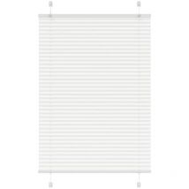 Store plissé blanc 100x150 cm largeur du tissu 99,4cm polyester Vidaxl