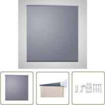 The Living Store Store roulant 140 x 230 cm Gris - Store Occultant - Rideau Obscurcissant - Store Gris - Store Intérieur - Décoration Intérieure