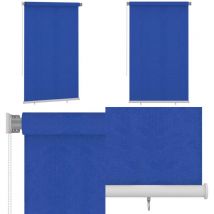 Store roulant d'extérieur 140x230 cm Bleu pehd - Stores Exterieurs - Rideaux Solaires - Protection Solaire - Store Bleu - Store pvc - Home & Living