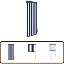 Store roulant d'extérieur 60x250 cm Bleu et blanc - Stores Exterieurs - Volets Roulants - Protection Solaire - Volets Exterieurs - Store Manuel